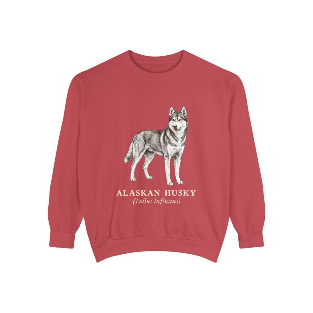 Alaskan Husky Latin Sweatshirt, Crimson, front view