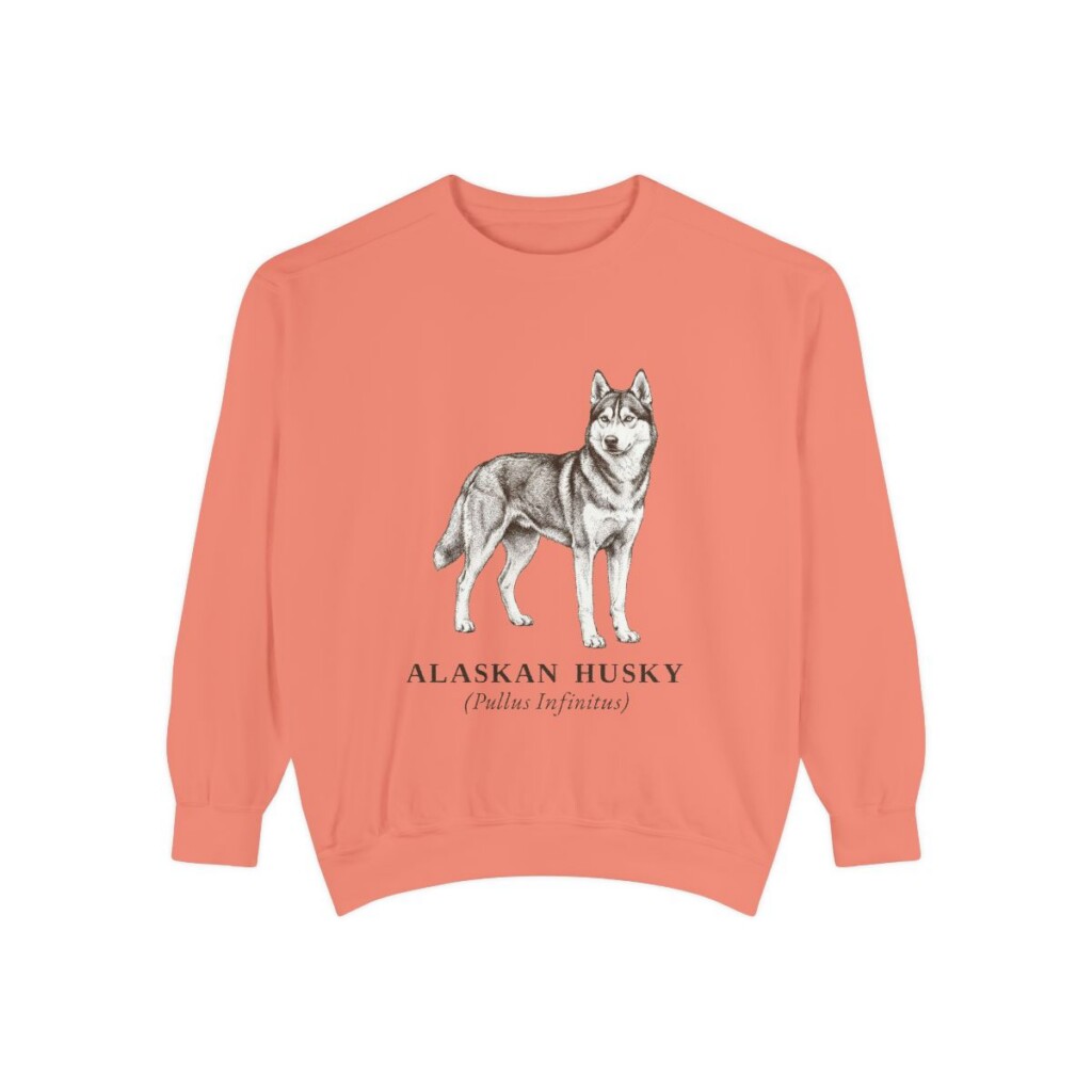 Alaskan Husky Latin Sweatshirt, Terracotta, front view
