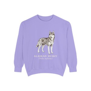 Alaskan Husky Latin Sweatshirt, Violet, front view