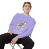 Alaskan Husky Latin Sweatshirt, Violet, person 1 context