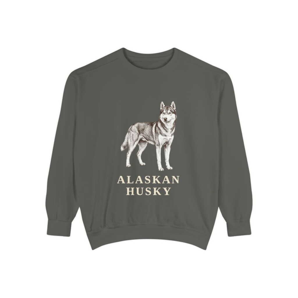 Alaskan Husky Sweatshirt, Pepper, front view