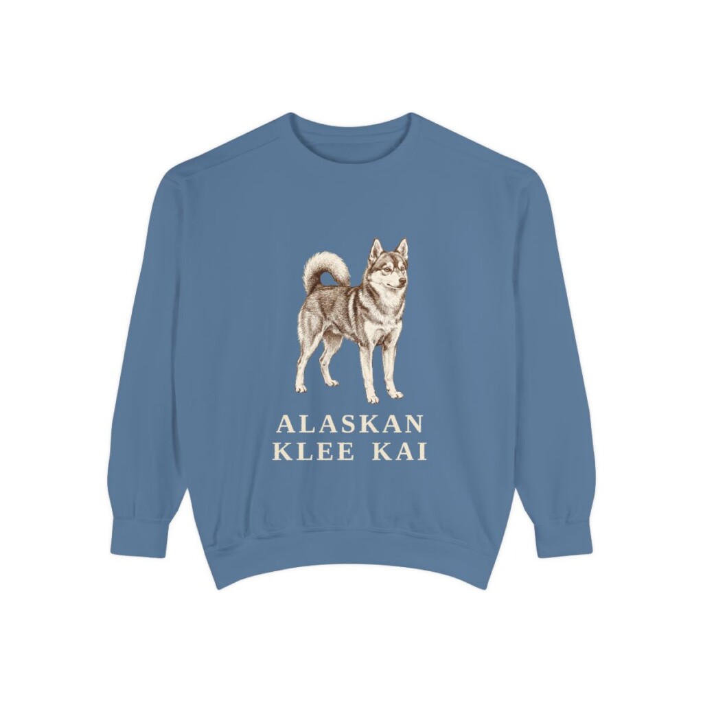 Alaskan Klee Kai Sweatshirt, Blue Jean, front view