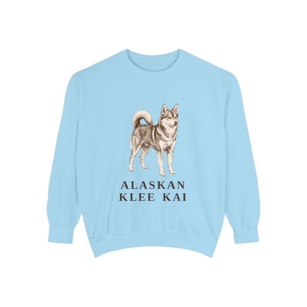 Alaskan Klee Kai Sweatshirt, Chambray, front view