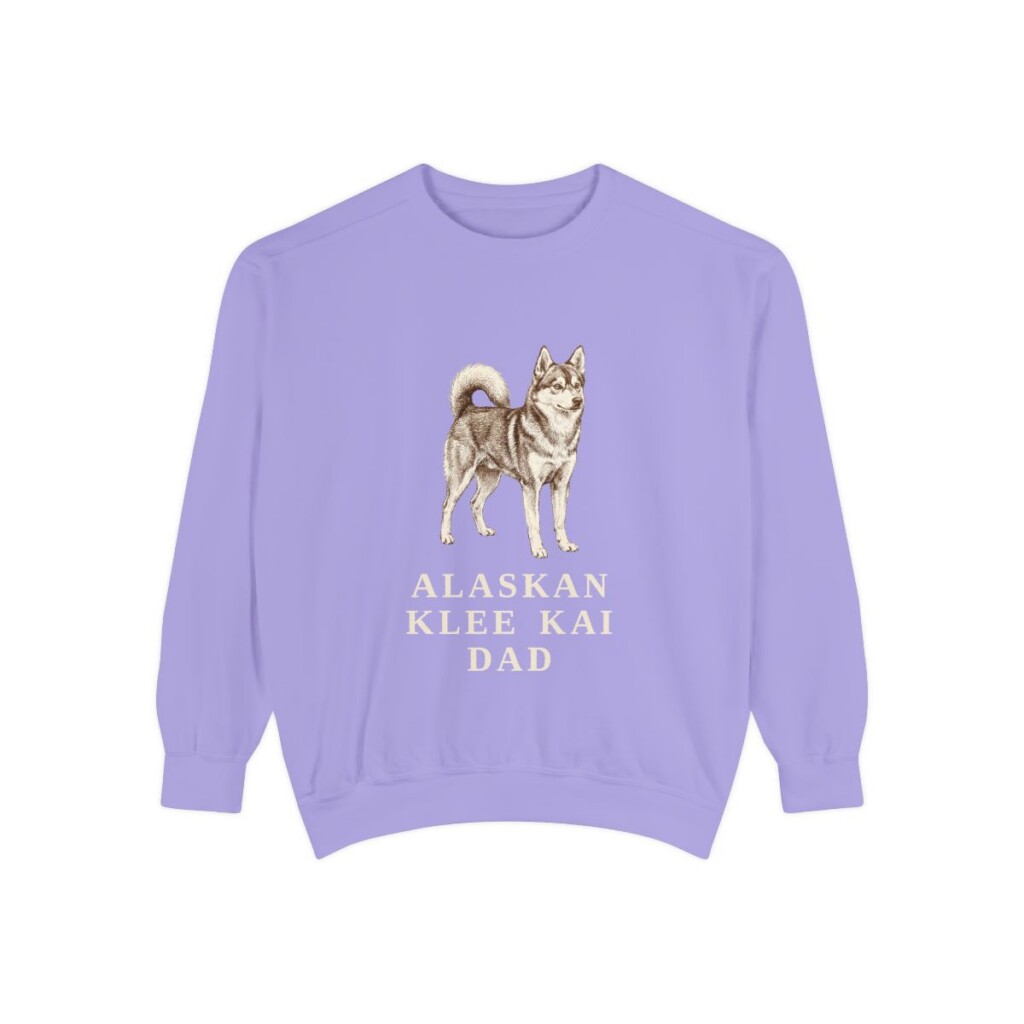 Alaskan Klee Kai Dad Sweatshirt, Violet, front view