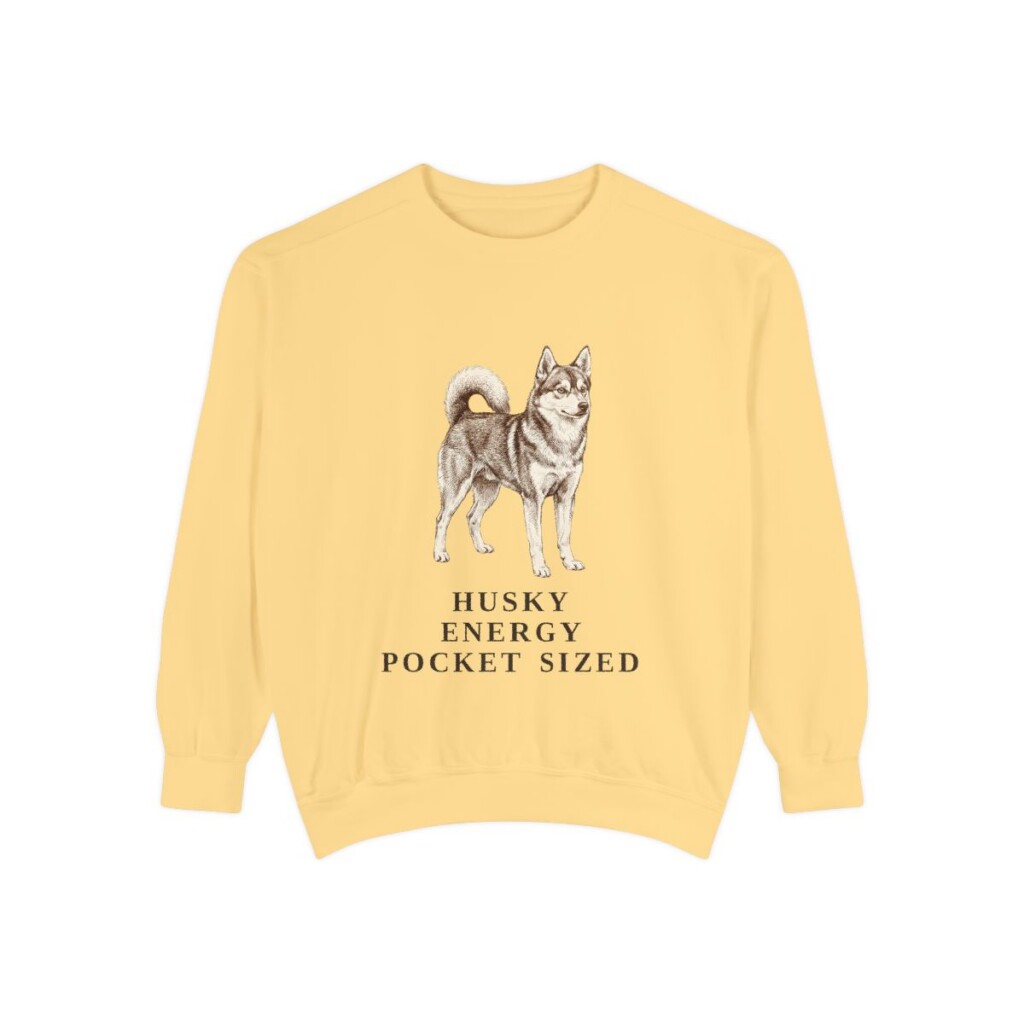 Alaskan Klee Kai Humor Sweatshirt, Butter, front view