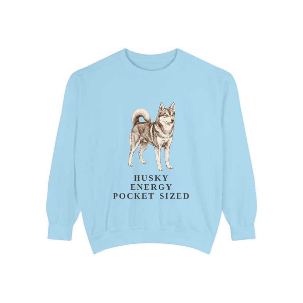 Alaskan Klee Kai Humor Sweatshirt, Chambray, front view
