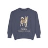 Alaskan Klee Kai Humor Sweatshirt, Denim, front view