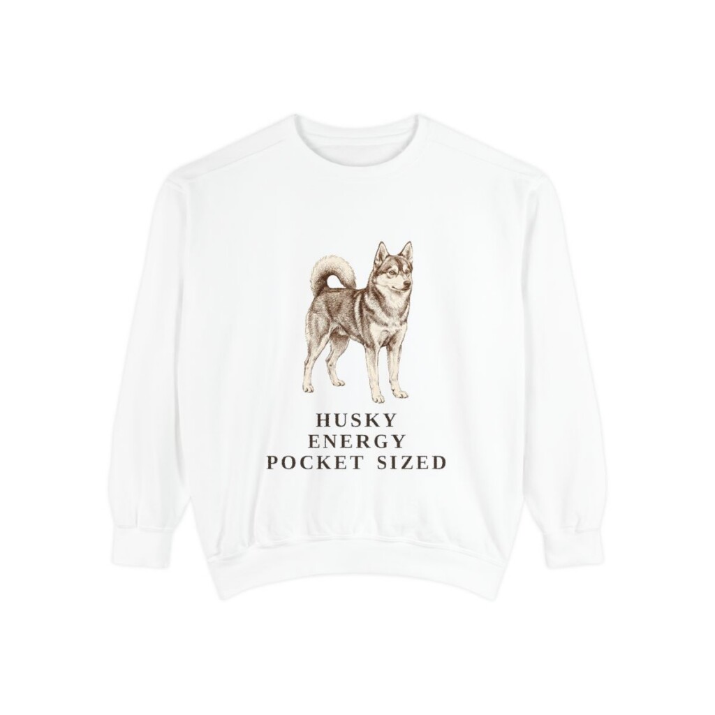 Alaskan Klee Kai Humor Sweatshirt, White, front view