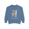 Alaskan Klee Kai Latin Sweatshirt, Blue Jean, front view