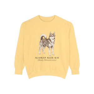 Alaskan Klee Kai Latin Sweatshirt, Butter, front view