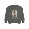 Alaskan Klee Kai Latin Sweatshirt, Pepper, front view