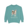 Alaskan Klee Kai Latin Sweatshirt, Seafoam, front view