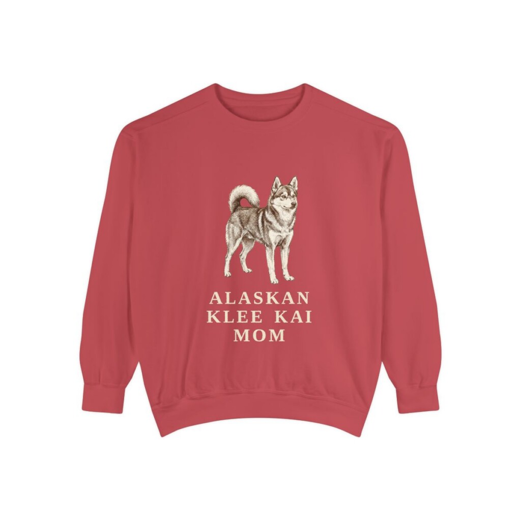 Alaskan Klee Kai Mom Sweatshirt, Crimson, front view