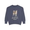Alaskan Klee Kai Mom Sweatshirt, Denim, front view