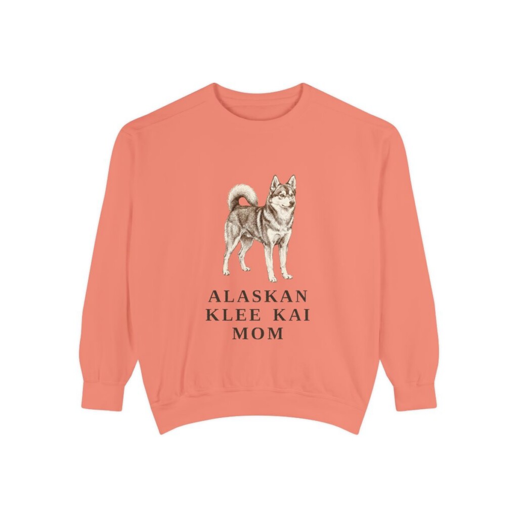 Alaskan Klee Kai Mom Sweatshirt, Terracotta, front view