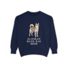 Alaskan Klee Kai Mom Sweatshirt, True Navy, front view