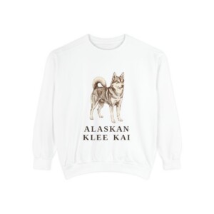 Alaskan Klee Kai Sweatshirt, White, front view