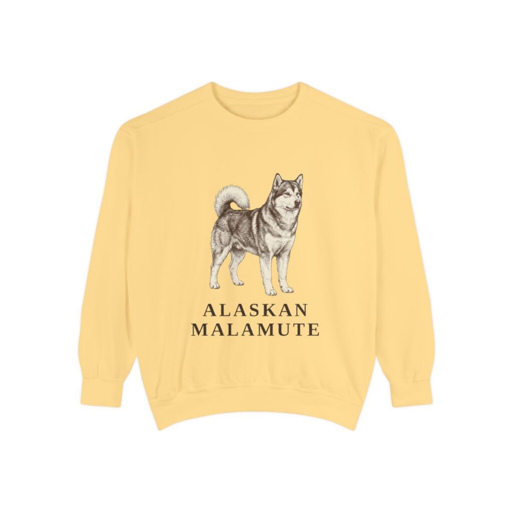 Alaskan Malamute Sweatshirt, Butter, front view