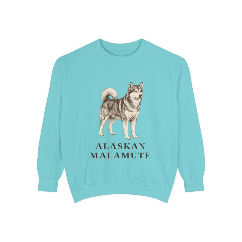 Alaskan Malamute Sweatshirt, Chalky Mint, front view