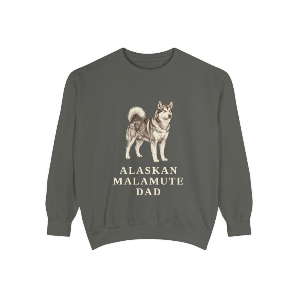 Alaskan Malamute Dad Sweatshirt, Pepper, front view