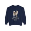 Alaskan Malamute Dad Sweatshirt, True Navy, front view