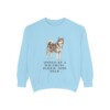 Alaskan Malamute Humor Sweatshirt, Chambray, front view