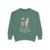 Alaskan Malamute Humor Sweatshirt, Light Green, front view