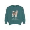 Alaskan Malamute Latin Sweatshirt, Blue Spruce, front view