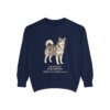 Alaskan Malamute Latin Sweatshirt, True Navy, front view