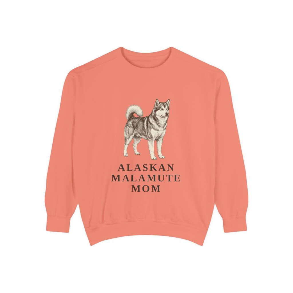 Alaskan Malamute Mom Sweatshirt, Terracotta, front view