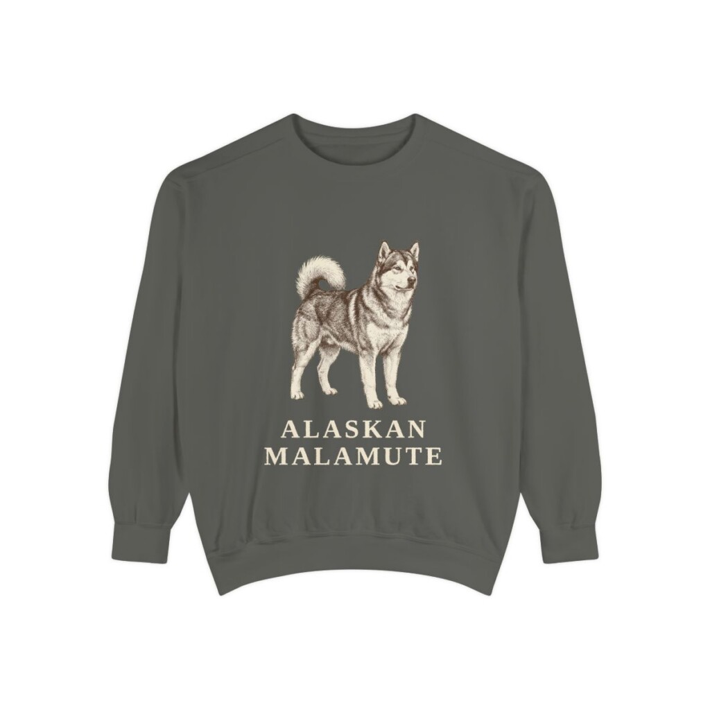 Alaskan Malamute Sweatshirt, Pepper, front view
