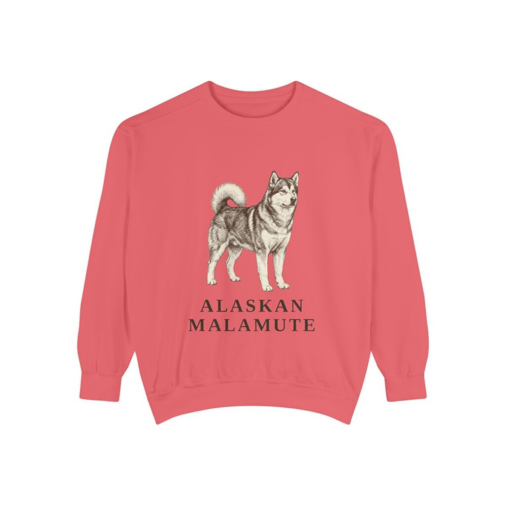 Alaskan Malamute Sweatshirt, Watermelon, front view