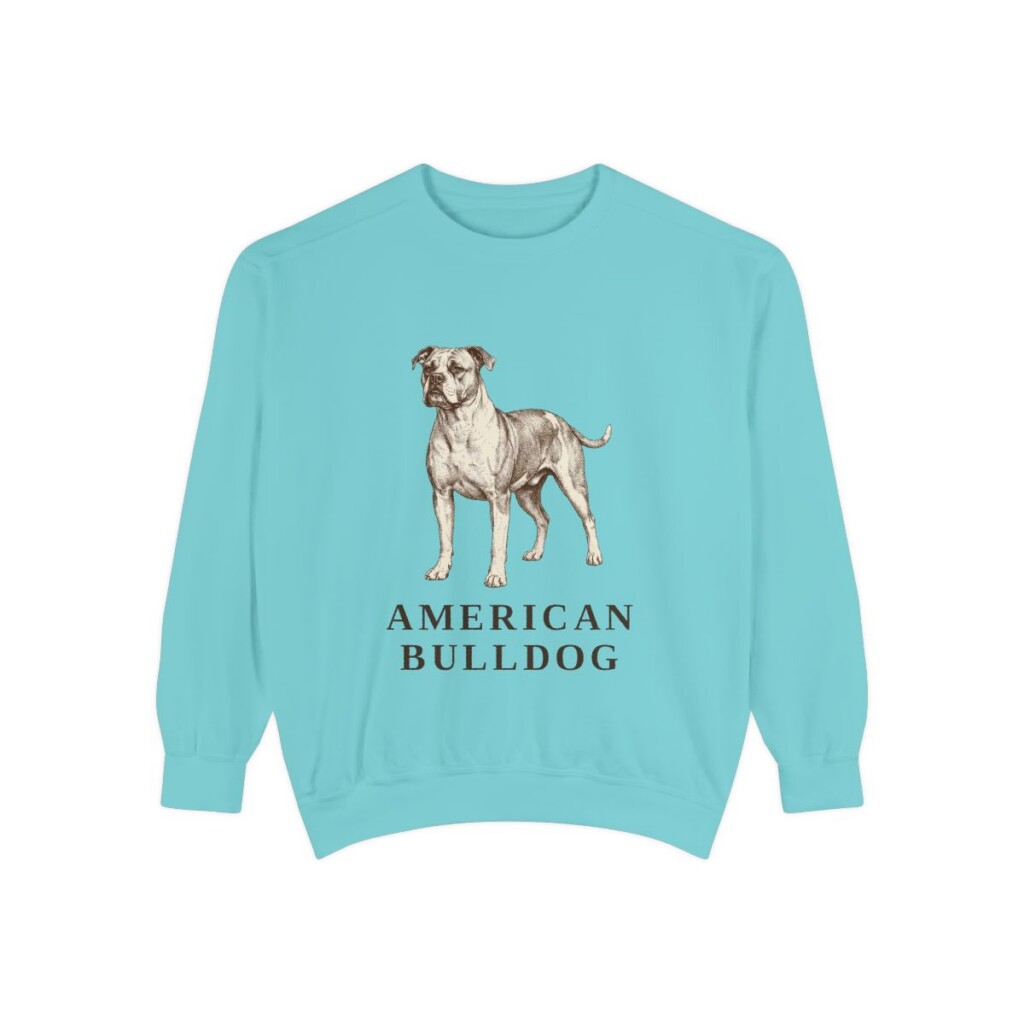American Bulldog Sweatshirt, Chalky Mint, front view