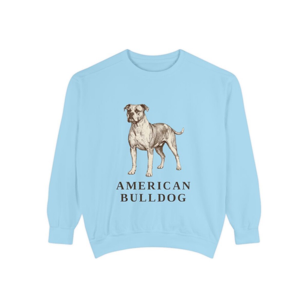 American Bulldog Sweatshirt, Chambray, front view