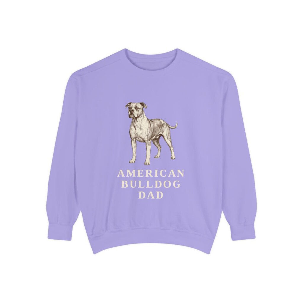 American Bulldog Dad Sweatshirt, Violet, front view