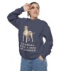 American Bulldog Humor Sweatshirt, Denim, person 2 context