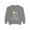 American Bulldog Humor Sweatshirt, Grey, front view