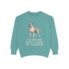 American Bulldog Humor Sweatshirt, Seafoam, front view