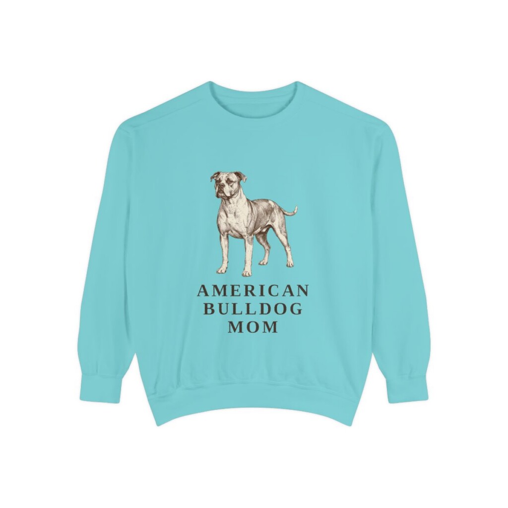 american-bulldog-sweatshirt-mom-chalky-mint American Bulldog Mom Sweatshirt, Chalky Mint, front view