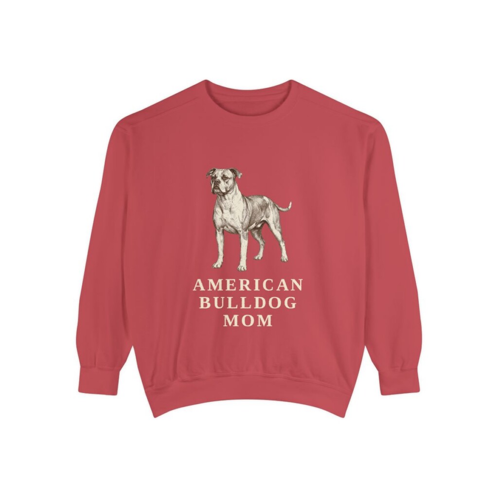 american-bulldog-sweatshirt-mom-crimson American Bulldog Mom Sweatshirt, Crimson, front view