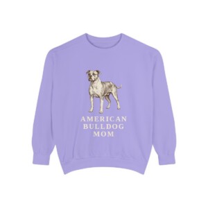 American Bulldog Mom Sweatshirt, Violet, front view