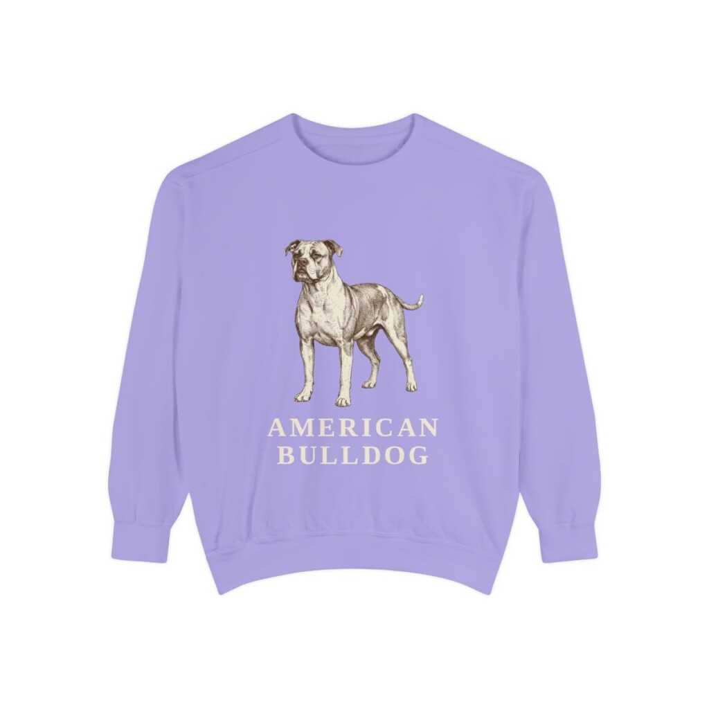 American Bulldog Sweatshirt, Violet, front view