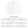 American Bulldog Sweatshirt, White, size chart
