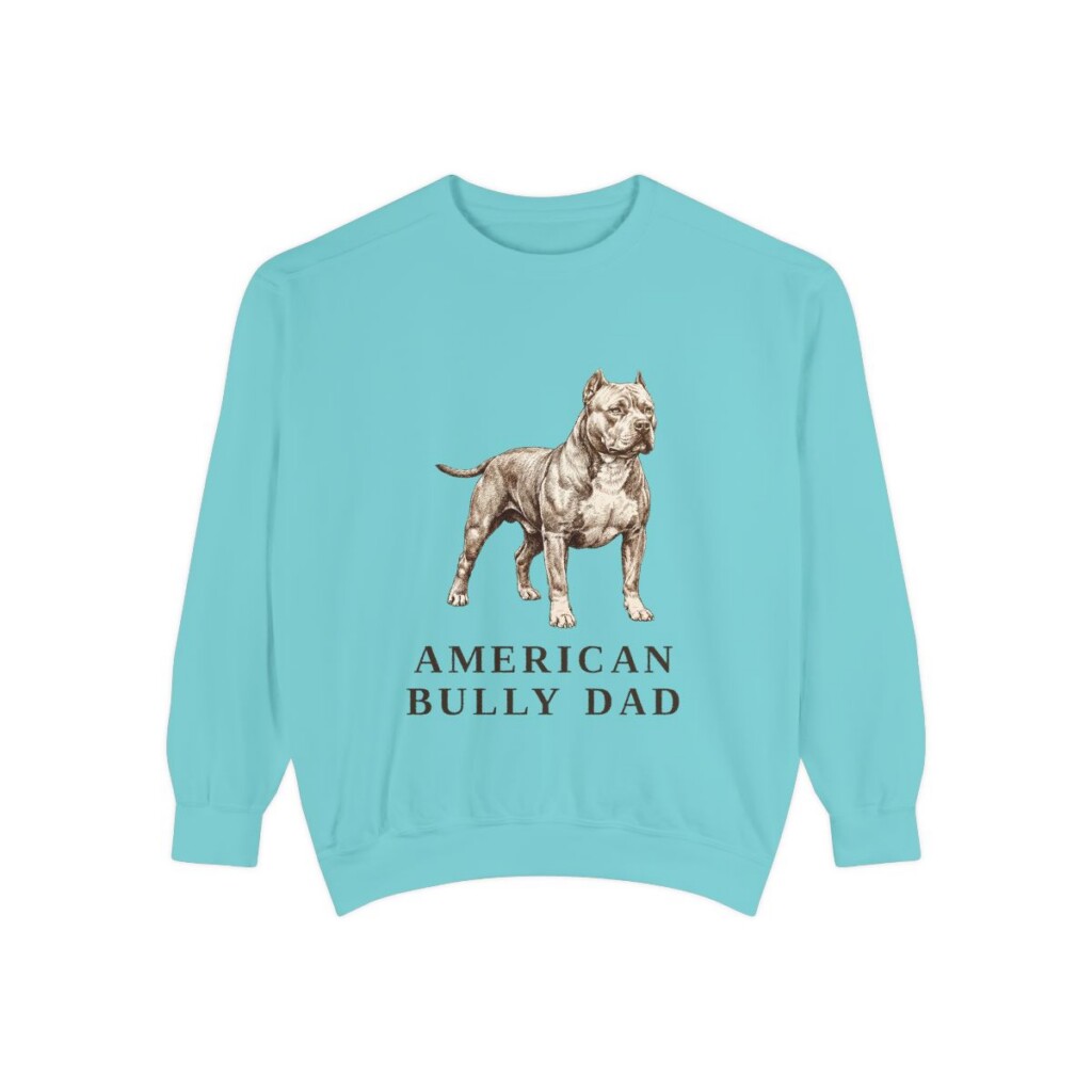 American Bully Dad Sweatshirt, Chalky Mint, front view