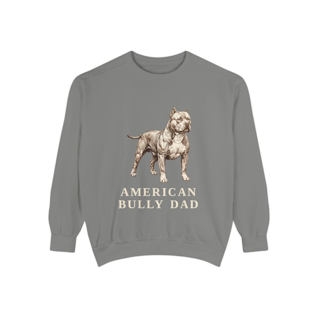 American Bully Dad Sweatshirt, Grey, front view