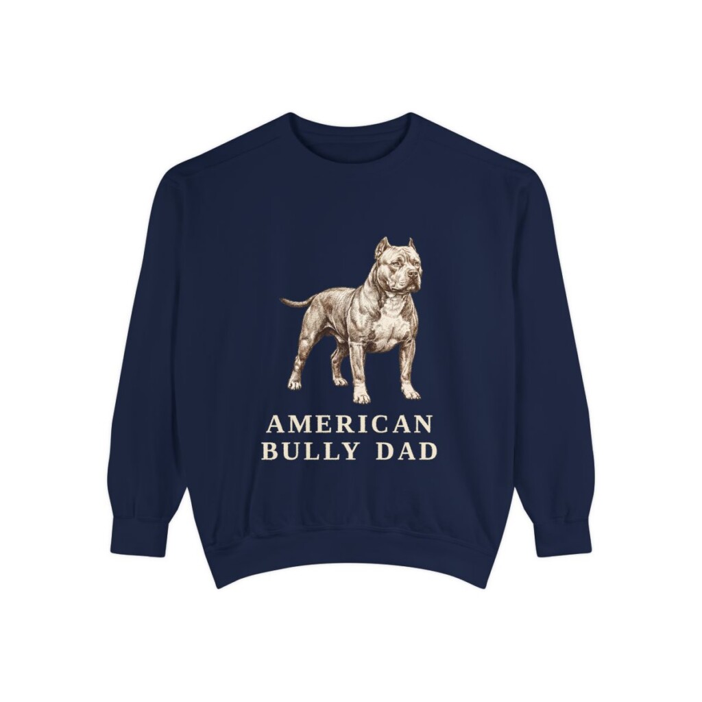 American Bully Dad Sweatshirt, True Navy, front view