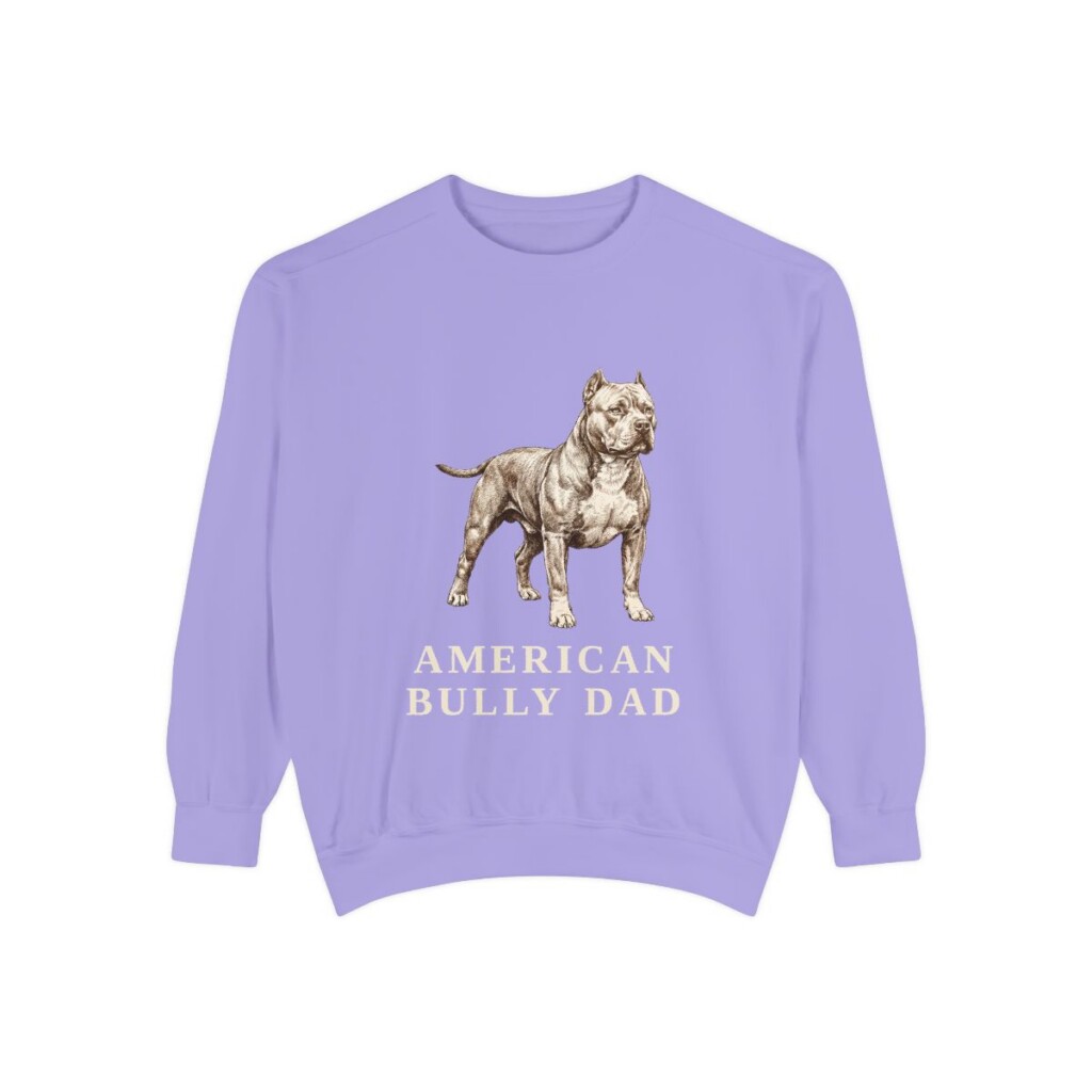 American Bully Dad Sweatshirt, Violet, front view