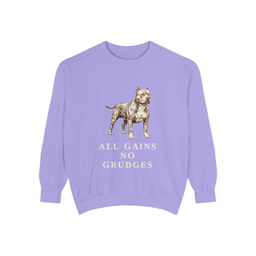 american-bully-sweatshirt-humor-violet-1 American Bully Humor Sweatshirt, Violet, front view