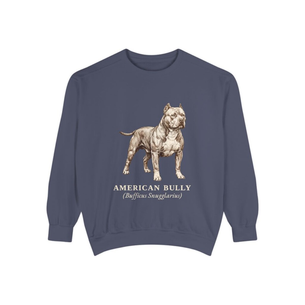 American Bully Latin Sweatshirt, Denim, front view
