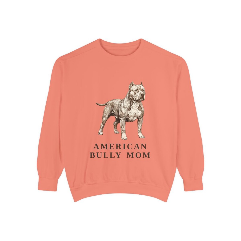 American Bully Mom Sweatshirt, Terracotta, front view